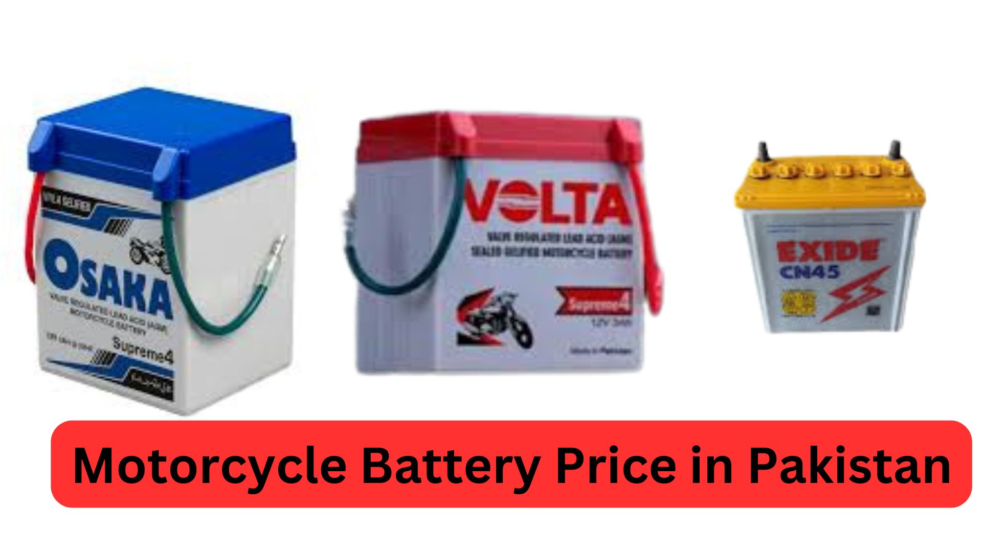 Motorcycle Battery Price in Pakistan